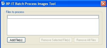 Batch Process Images Tool interface