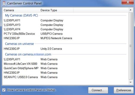 CamServer free remote access server default image