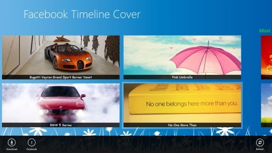 Change Your Facebook Cover Picture With Facebook Timeline Cover For Windows 8