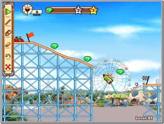 Crazy Rollercoaster 03 construction game