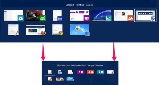 Customize Application Switcher in Windows 8 with Alt Tab Tuner
