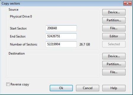 DM Disk Editor disk backup