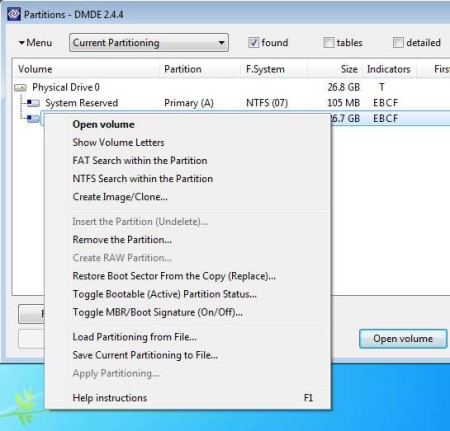 DM Disk Editor options