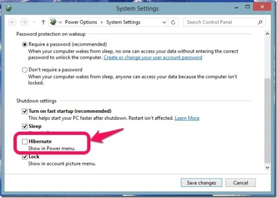 Enable Hibernate In Windows 8