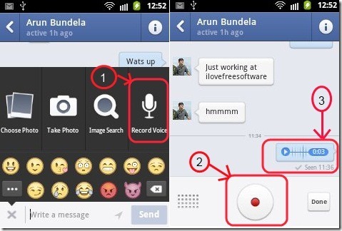 Facebook Messenger Voice messages