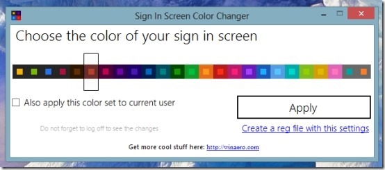 How To Change Sign In Screen Color In Windows 8