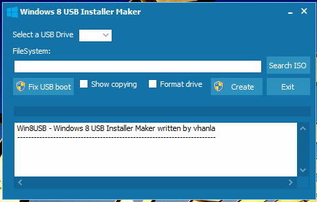 Make A Bootable Windows 8 USB Disk With Windows 8 USB Installer Maker