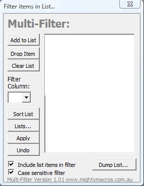 Multi-Filter default window
