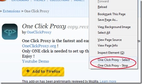 OneClickProxy 02 browse anonymously