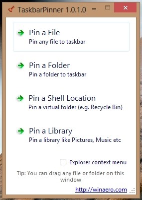 Pin Anything To The Taskbar In Windows 8 With Taskbar Pinner