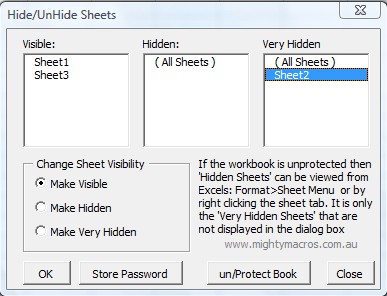Protect-Sheets default window
