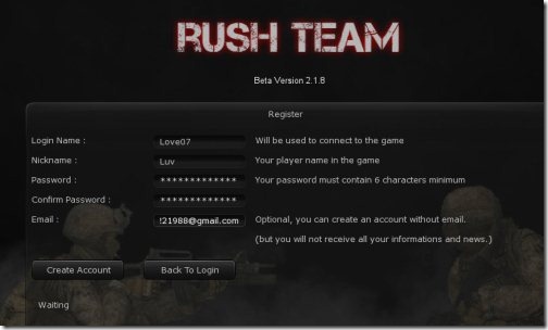 Rush Team 002 online multiplayer shooting game