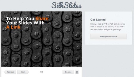 SilkSlides to share slideshow presentations default window