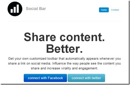 Social Bar 001 share content