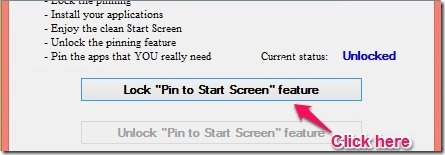 Steps to use AutoPin Controller and stop auto pinning in Window 8