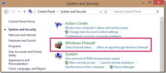 Turn Windows Firewall Off In Windows 8