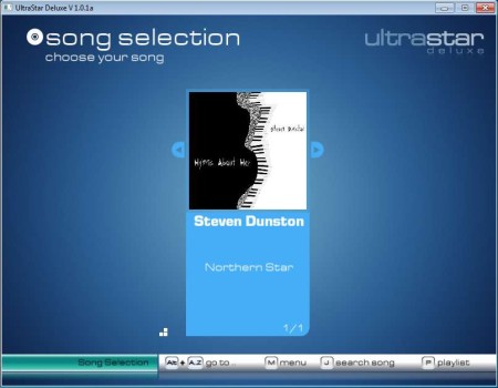 UltraStar Deluxe selecting songs