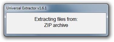 Universal Extractor working