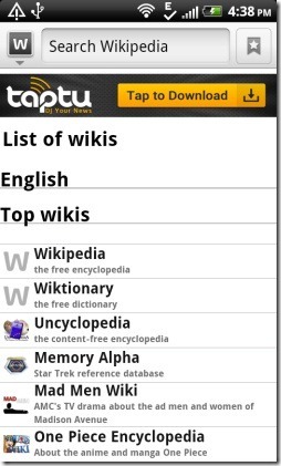 Wapedia Wiki Categories