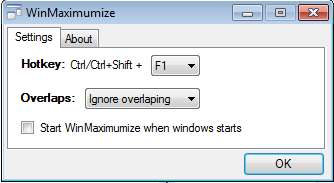 WinMaximumize to automatically resize windows default window