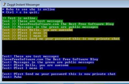 Ziggit Instant Messenger private message