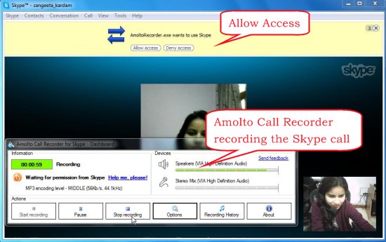 amolto call recorder recording