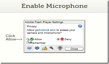 enable microphone