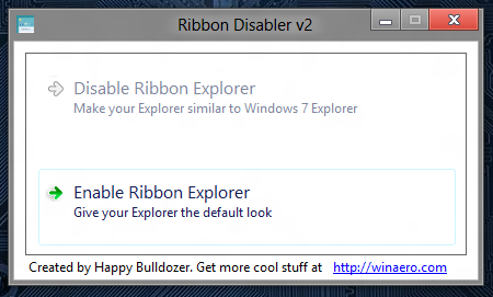 enable ribbons in windows 8