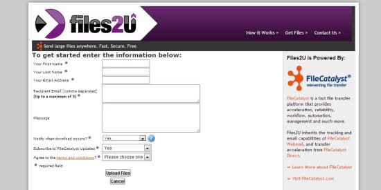 files2U interface