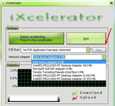 iXcelerator selecting adapter