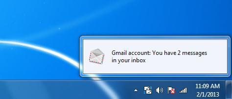 mail notifier interface