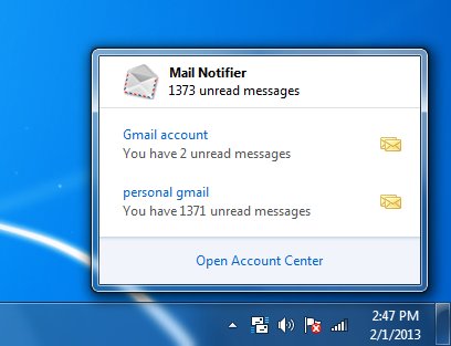 mail notifier mail notifications