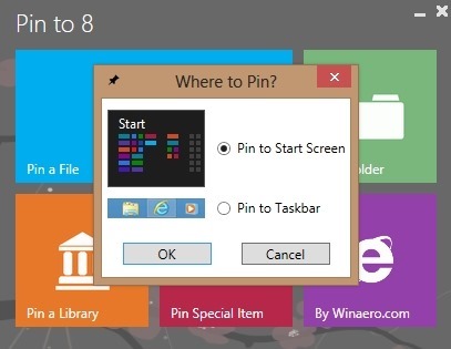 pin to 8 options