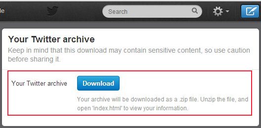 twitter archive download