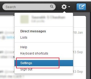 twitter settings