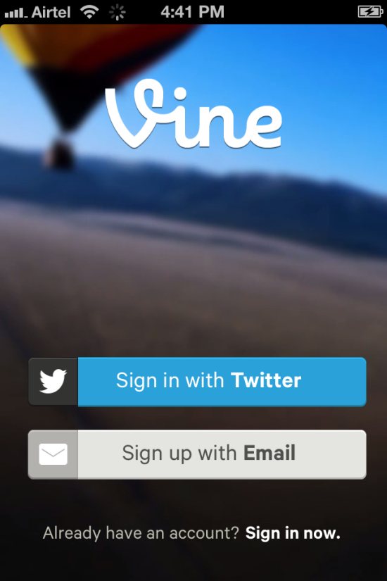 vine homepage