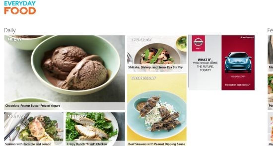 windows 8 recipe app everyday food