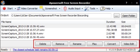 Apowersoft Screen Recorder options