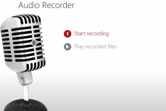 Audio Recorder App For Windows 8
