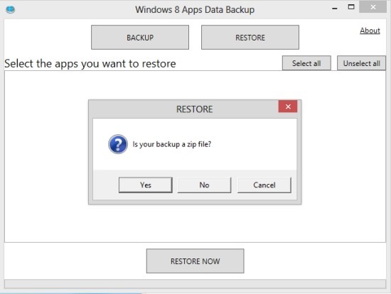 Backup Windows 8 App Data