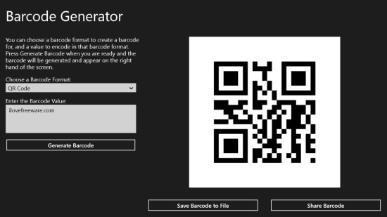 Barcode Generator For Windows 8