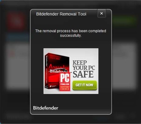 Bitdefender Rootkit Remover done