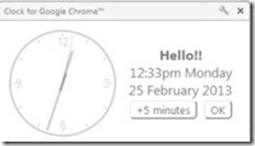 Clock for Google Chrome 04 analogue clock
