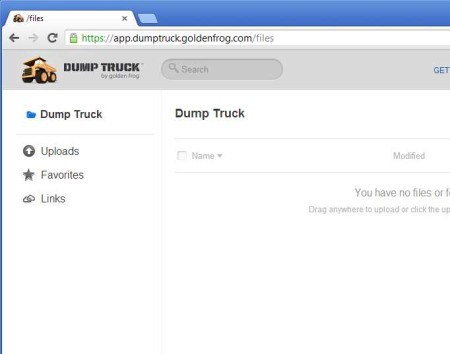 Dump Truck free online storage service default window