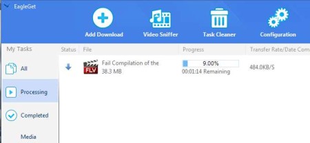 EagleGet downloading