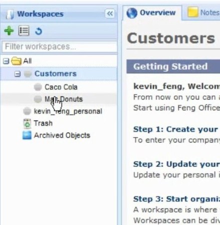 FengOffice added customers