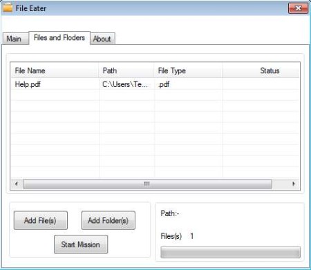 File Eater adding files