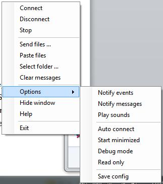 FileXare context menu