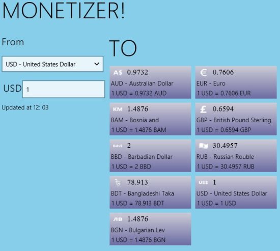 Free Windows 8 Currency Converter