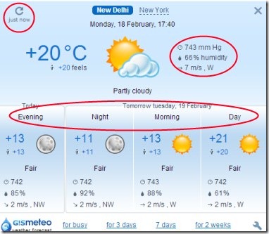 Gismeteo 02 real time weather